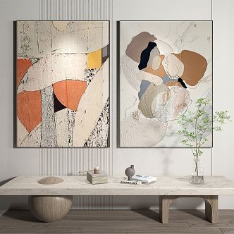 modern abstract painting abstract decorative painting 3d model