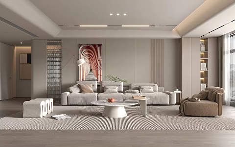 modern living room 3d model
