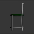 Colorful Bar Stools Set with Silver Metal Frame and Round Seats