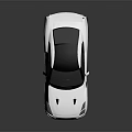 White Sports Car With Black Roof Red Accents And Rear Spoiler Design