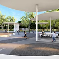 Modern Square Performing Arts Square 3d model