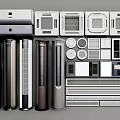 Various Modern Air Conditioners and Fans Collection With Multiple Types And Sleek Designs 3d model