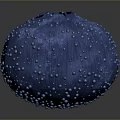 Detailed Lifelike Blue Spherical Blueberry Featuring Textured Surface With Small Protrusions