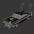 Modified Black Utility Vehicle With Multiple Antennas Unique Grille And Custom Hood
