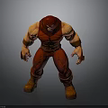Muscular Man In Red Costume Standing In Powerful 3D Rendered Superhero Pose