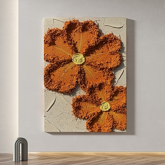 Simple abstract decorative painting 3d model