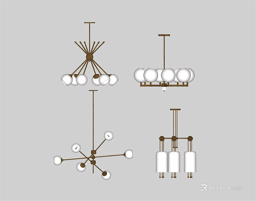 Modern Unique Shaped Pendant Lights with Various Creative Designs and Stylish Look 3d model