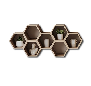 Simple honeycomb display stand 3d model