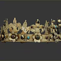 Golden Decorative Crown With Intricate Fleur De Lis Patterns And Colorful Gemstones