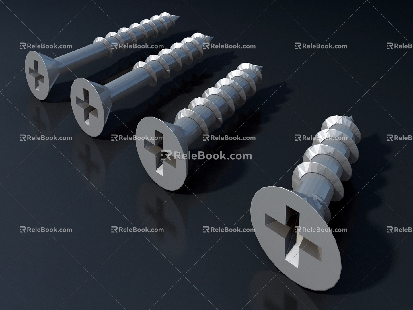 Modern Screw Hardware Phillips Screw 3d model