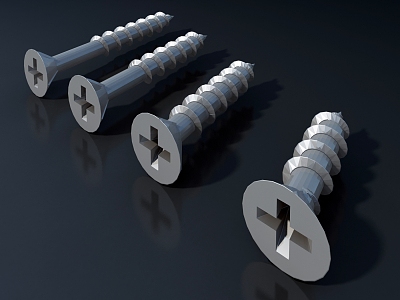 Modern Screw Hardware Phillips Screw 3d model