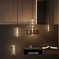 Contemporary Glass Pendant Light Combination For Modern Interior With Various Shapes And Warm Glow