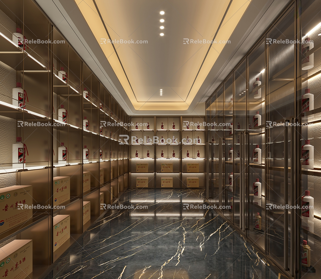 Modern Wine Rack Wine Cellar Tobacco Hotel Moutai Wine Cabinet Moutai Wine Display Cabinet Liquor Moutai 3d model