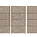 Modern Fence Bamboo Fence Partition Fence Courtyard Fence Enclosure 3d model