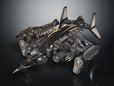 Modern Fighter Sci-fi Fighter 3d model