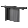 Modern Black Console Table With Curved Metal Legs And Minimal Design