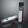 Medical Sample Collection Tube With Red Fluid Label And Sterile Cap For Laboratory Use