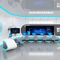 Data Control Center of Science and Technology Exhibition Hall 3d model