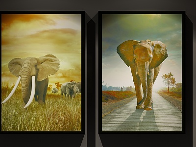 Modern Animal Painting Decorative Painting model