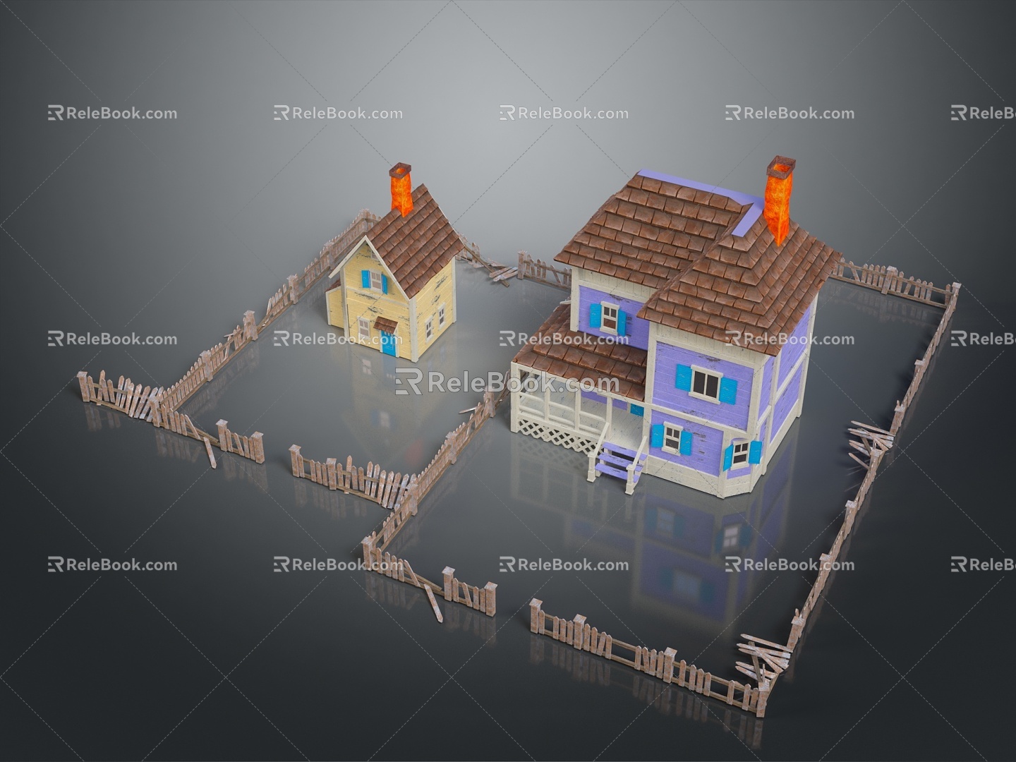 Farmhouse Holiday House Holiday House Rural Villa Idyllic Villa Rural House Idyllic Idyllic Landscape 3d model