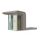 Residential Building Glass Entrance Design With Modern Structure And Number 01