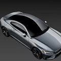silver car 3d model