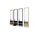 Modern Full Length Mirrors with Black Brown and Light Colored Cabinet Bases