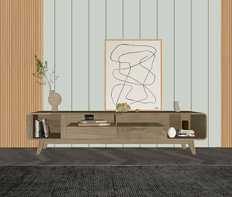 Nordic TV cabinet 3d model