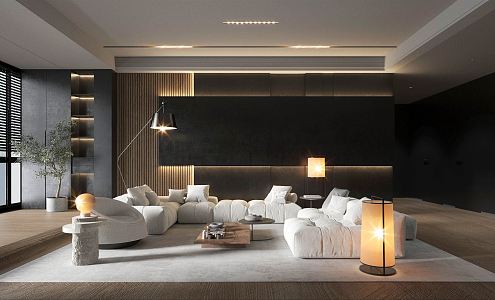 modern living room 3d model