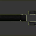 Black Tactical Weapon Flashlight With Honeycomb Grip And Detachable Parts