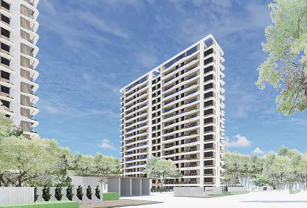 Modern fourth-generation high-rise residential buildings 3d model