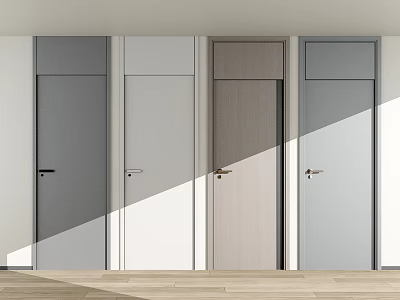 Swing Doors in Various Colors and Materials for Modern Interior Design 3d model