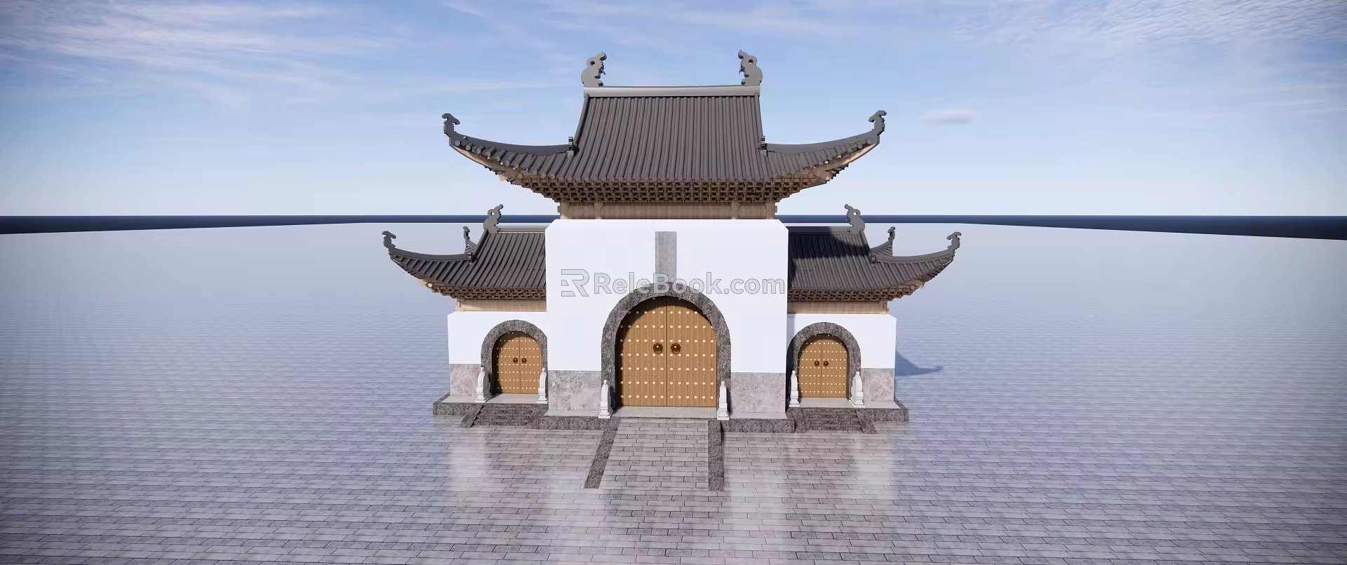 Ancient Chinese Palace Chinese Architecture Double Eaves 3d model