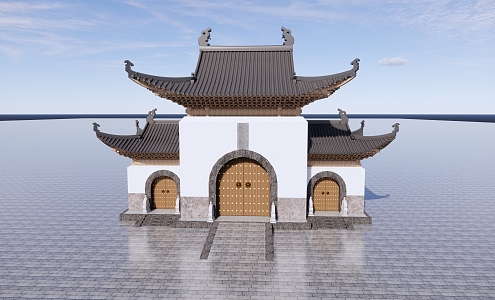 Ancient Chinese Palace Chinese Architecture Double Eaves 3d model