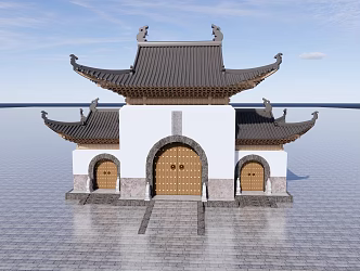 Ancient Chinese Palace Chinese Architecture Double Eaves 3d model