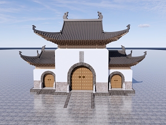 Ancient Chinese Palace Chinese Architecture Double Eaves 3d model