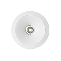 Modern Recessed Downlight Spotlight With White Frame Black Heat Sink And LED Light Source