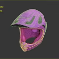 Pink Sports Helmet With Ventilation Holes Inner Padding And Shiny Surface