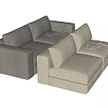 Modern Double Sofa Modular Sofa Nordic Sofa Silent Sand Sofa Simple Sofa 3d model