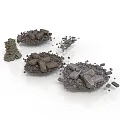 Natural Stone And Wood Decorative Pieces With Textured Surfaces And Design