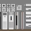 Various Types of Air Conditioner Fans Including Wall Mounted Floor Standing and Ceiling Units