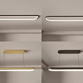 Modern lamps and lanterns combination ultra-thin long ceiling lamp simple corridor aisle lamp minimalist balcony lamp rectangular ceiling lamp 3d model