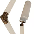 Modern Adjustable Floor Lamp With White Marble Shade And Flexible Arm Design