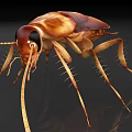 Asian cockroach bug crawler 3d model