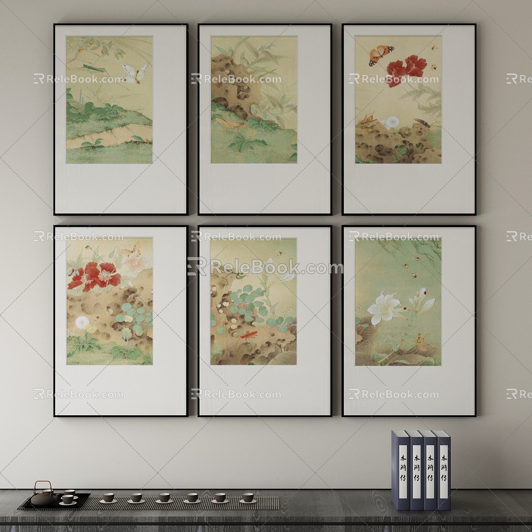 New Chinese Decorative Painting 3d model