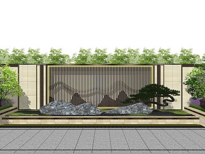 New Chinese style landscape wall model