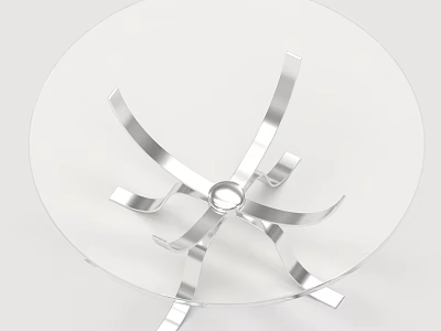 Modern Minimalist Sofa And Coffee Table Set With Polished Metal Frame Clear Glass Top 3d model