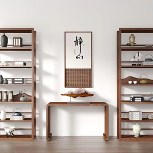 New Chinese-style Storage Cabinet Hanging Painting 3d model