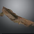 Building Structural Component With Red Brown Layered Texture And Irregular Form