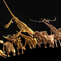 dinosaur fossil animal skeleton 3d model